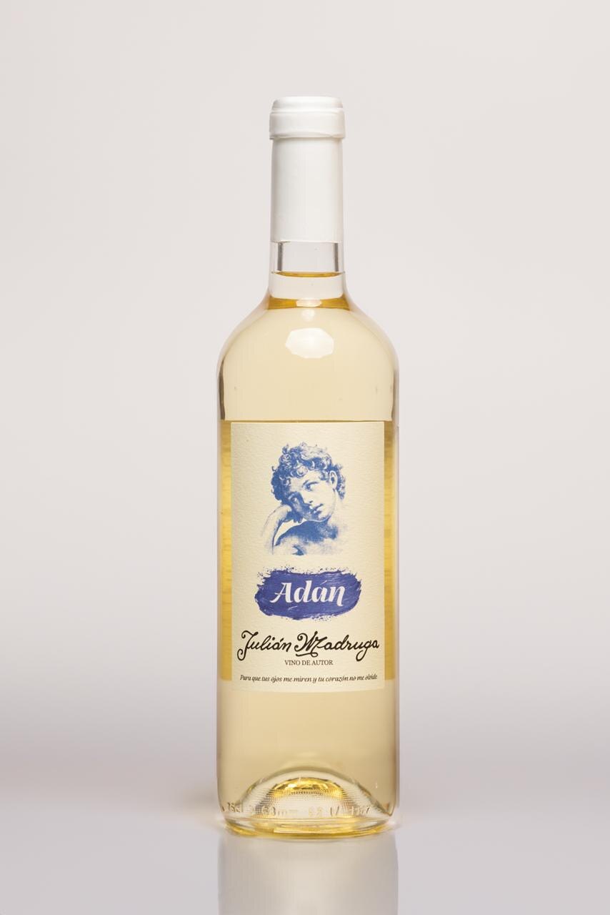 Botella de Adán Blanco, vino blanco ecológico de malvasía · Bodega Julián Madruga