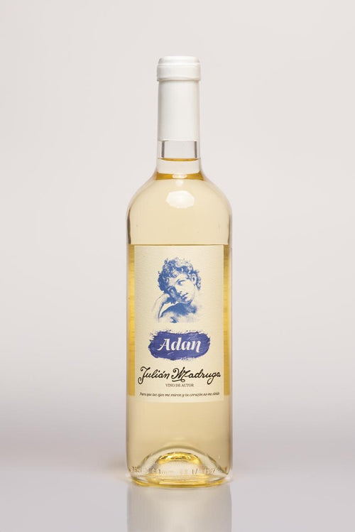 Botella de Adán Blanco, vino blanco ecológico de malvasía · Bodega Julián Madruga
