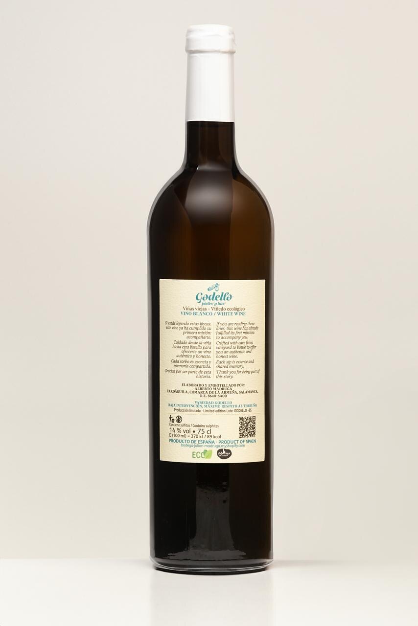 Contraetiqueta de Godello Lías · Bodega Julián Madruga