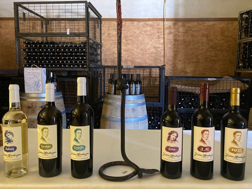 Vinos de Julián Madruga en la bodega de Tardáguila